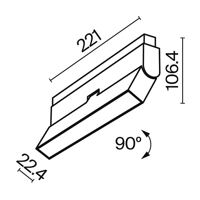 Трековый светильник Maytoni Technical TR036-4-12WTW-DD-W