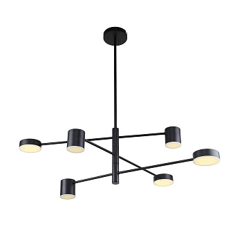 3094-6P, потолочная люстра, D900xH490/790, 3xLEDx5W + 3xLEDx7W, 1464LM, 4000K, included