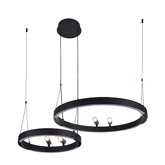 4474-2P, подвесная люстра, D830xH1000/1800, LEDx53W + LEDx33W + 4xLEDx3W, 2075LM, 3000-6500K, included, remote control