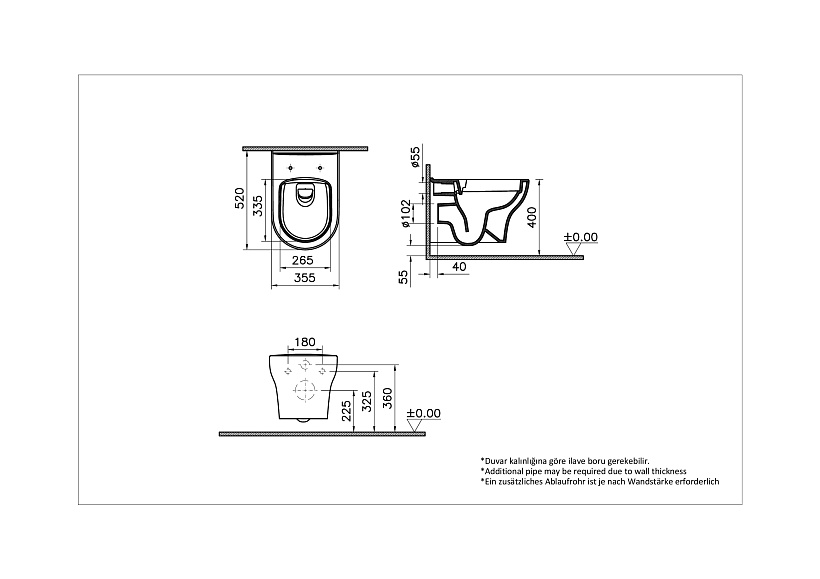 Комплект Vitra Zentrum Round Инсталяция VitrA V8 с подвесным унитазом Zentrum и клавиша смыва