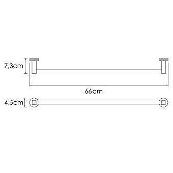 Tauber K-64430 Держатель полотенец одинарный