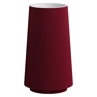 Раковина напольная рифленая Corian 480*480*850 Burgundy