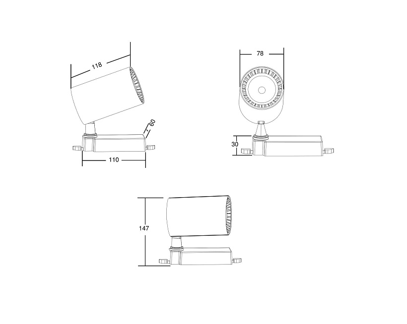 Трековый светильник Maytoni Technical TR029-3-10W3K-W