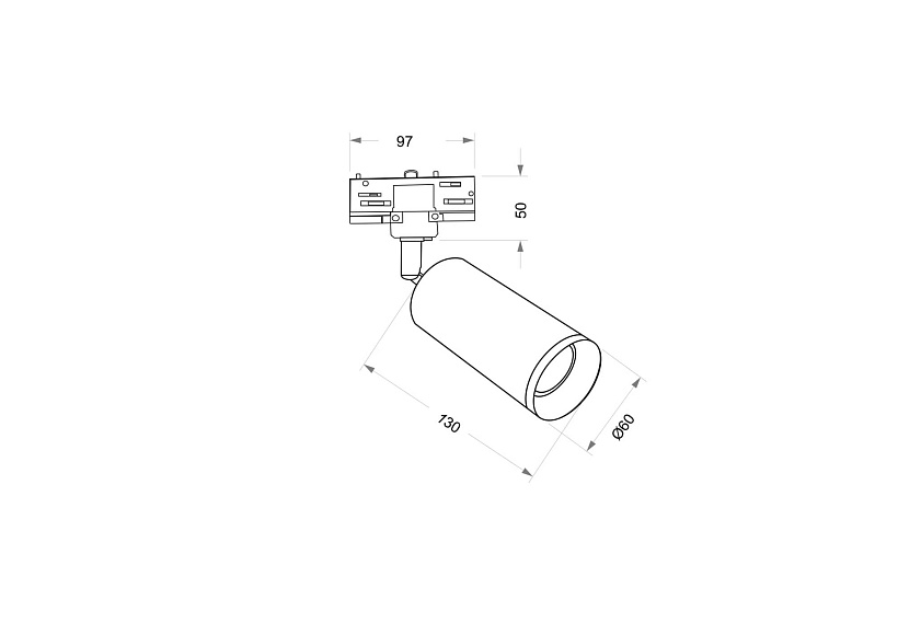 Трековый светильник Maytoni Technical TR028-3-GU10-MG