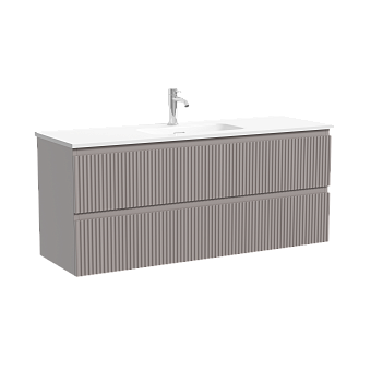 Тумба подвесная SANCOS Snob R 1195х390х500, c двумя ящиками оснащенными доводчиками, Doha Soft, арт.SNR120/39SM