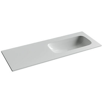 Раковина накладная Ceramicanova Grace чаша справа без отв под смеситель 1210x457x137 белый CN7021wx