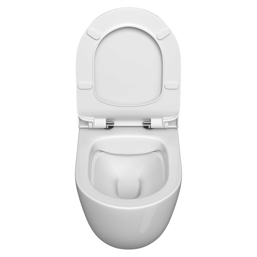 Подвесной унитаз VitrA Mia Round безободковый SmoothFlush белый санитарный фарфор антибактериальное покрытие Hygiene