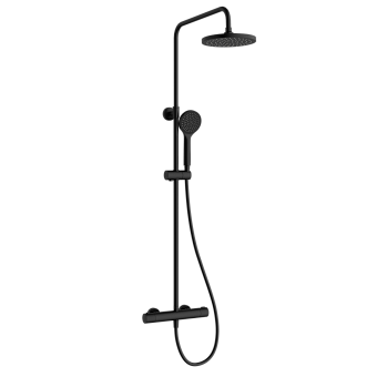 Душевая система VitrA Joy (Джой) A4729836EXP с термостатическим смесителем и ручным душем матовая черная