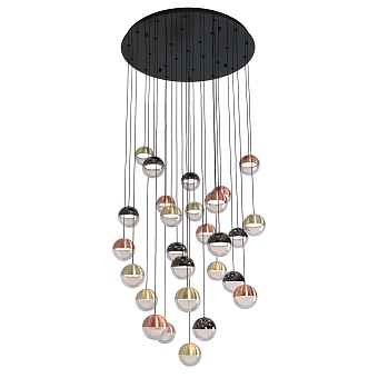 4371-27P, подвесная люстра, D830xH2680, 27xLEDx5.4W, 10220LM, 4000K, CRI>90, included