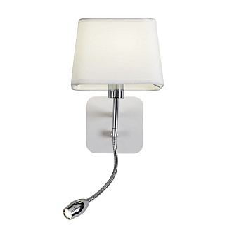 1687-2W, настенный светильник, D215xW180xH460, 1xE14x40W, excluded + 1xLEDx1W, 80LM, 4000K, included, switch