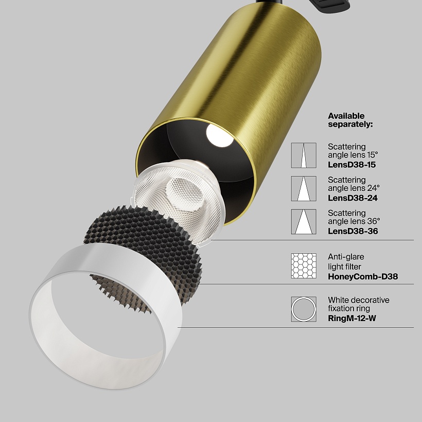 Трековый светильник Maytoni Technical TR021-1-12W4K-W-BBS
