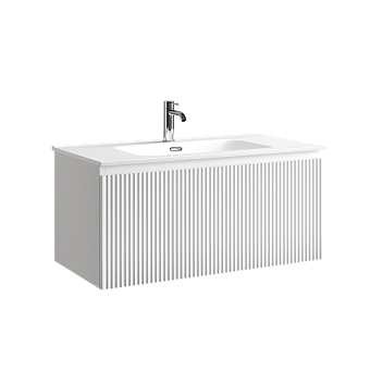 Тумба подвесная SANCOS Snob R 1.0 890х445х406, c одним ящиком оснащенным доводчиками, Bianco , арт.SNR1.090W