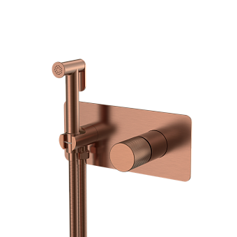 Смеситель гигиенический STICK COPPER BRUSHED ручка SPIRALE