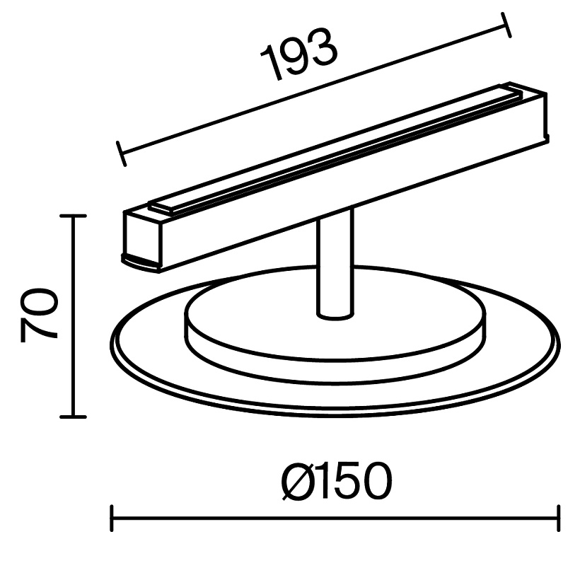Трековый светильник Maytoni Technical TR107-2-5W3K-BS
