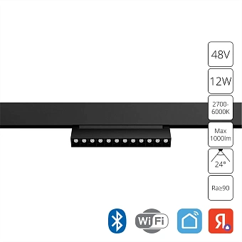 Магнитный трековый светильник Arte Lamp LINEA SMART A4696PL-1BK