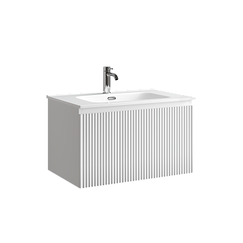 Тумба подвесная SANCOS Snob R 1.0 690х445х406, c одним ящиком оснащенным доводчиками Bianco, арт. SNR1.070W