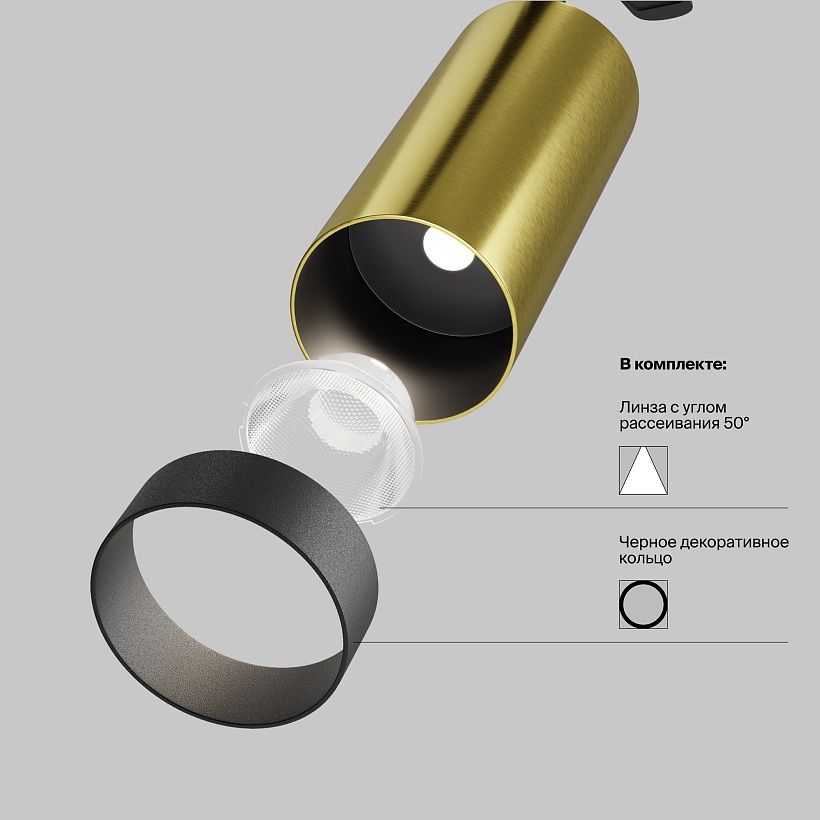 Трековый светильник Maytoni Technical TR021-1-12W4K-W-BBS