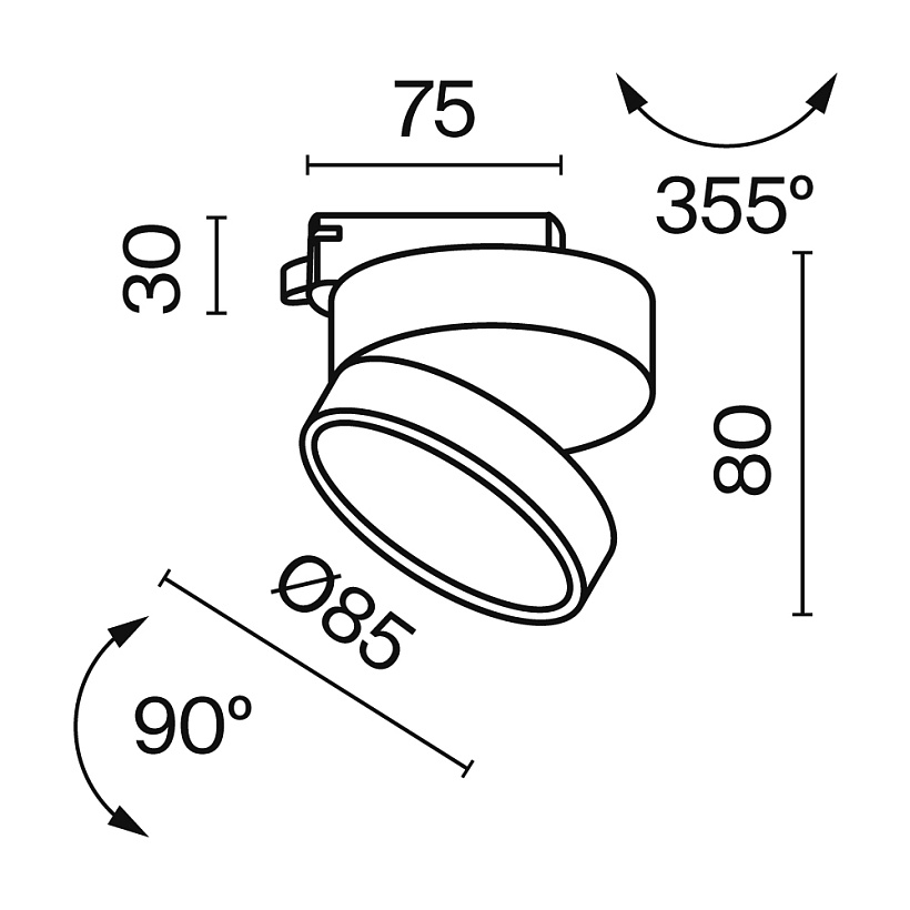 Трековый светильник Maytoni Technical TR007-1-12W3K-W