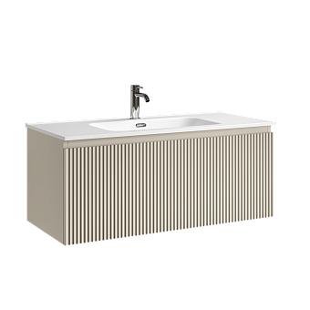 Тумба подвесная SANCOS Snob R 1.0 995х445х406, c одним ящиком оснащенным доводчиками, Beige Soft , арт.SNR1.0100CE