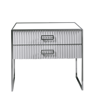 Тумба MONACO 100см h84см белая глянец + хром под раковину моноблок