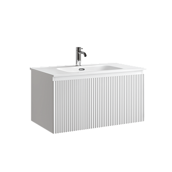 Тумба подвесная SANCOS Snob R 1.0 790х445х406, c одним ящиком оснащенным доводчиками, Bianco , арт.SNR1.080W