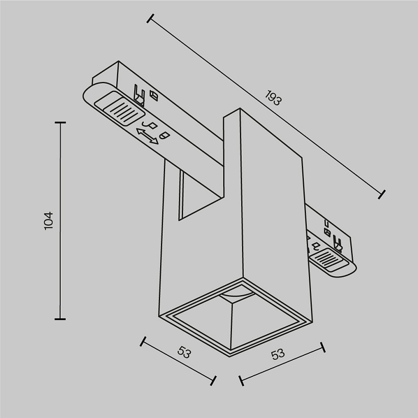 Трековый светильник Maytoni Technical TR121-2-7W3K-BS