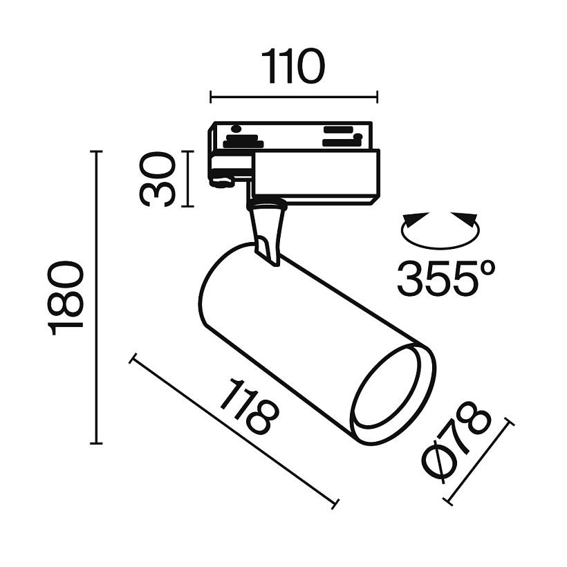 Трековый светильник Maytoni Technical TR029-3-10W3K-S-W