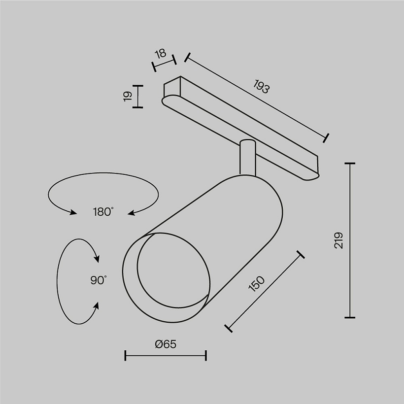 Трековый светильник Maytoni Technical TR032-2-20W2.7K-M-B