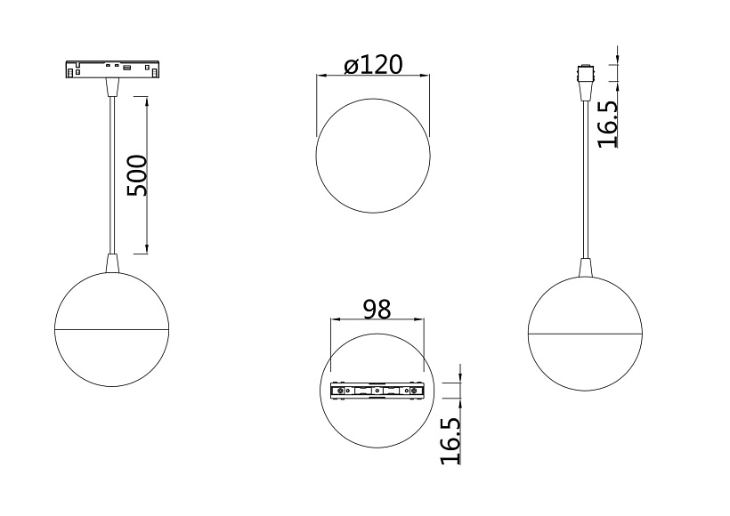 Трековый подвесной светильник Maytoni Technical TR018-2-10W4K-B