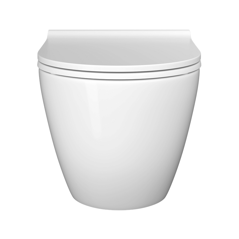 Подвесной унитаз VitrA Mia Round безободковый SmoothFlush белый санитарный фарфор антибактериальное покрытие Hygiene