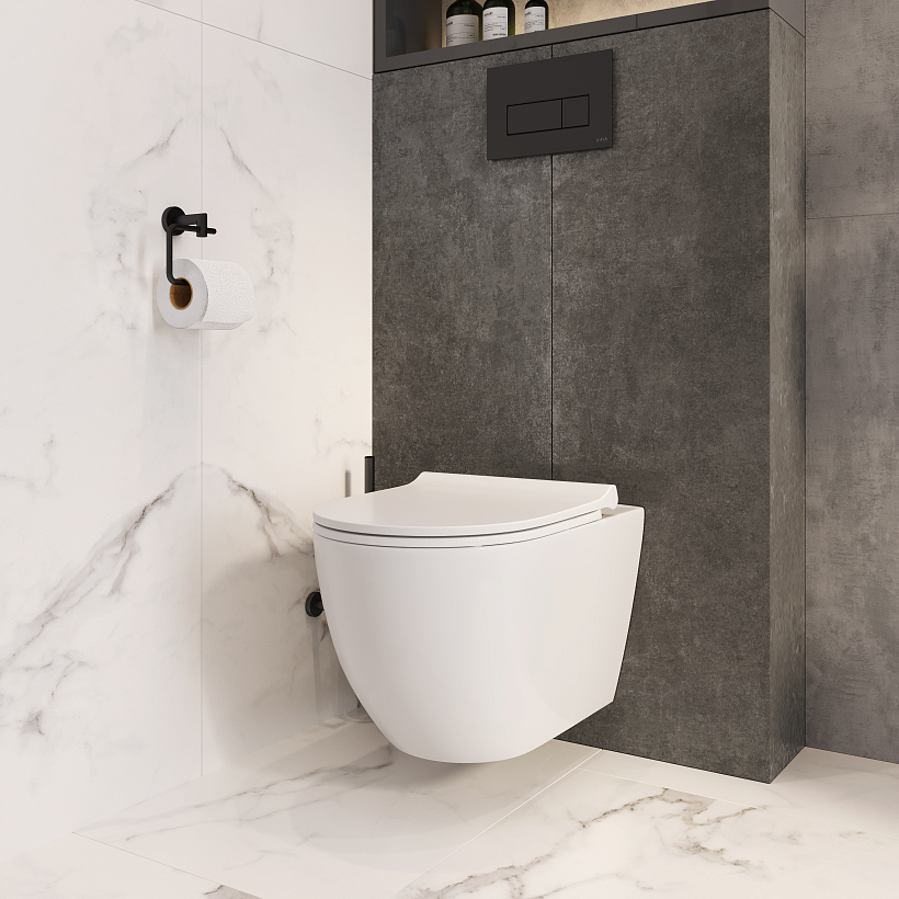Подвесной унитаз VitrA Mia Round безободковый SmoothFlush белый санитарный фарфор антибактериальное покрытие Hygiene