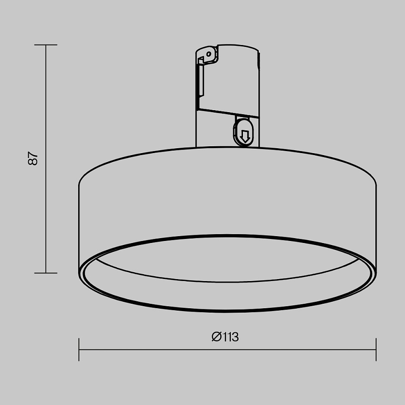 Трековый светильник Maytoni Technical TR204-1-12W3K-B