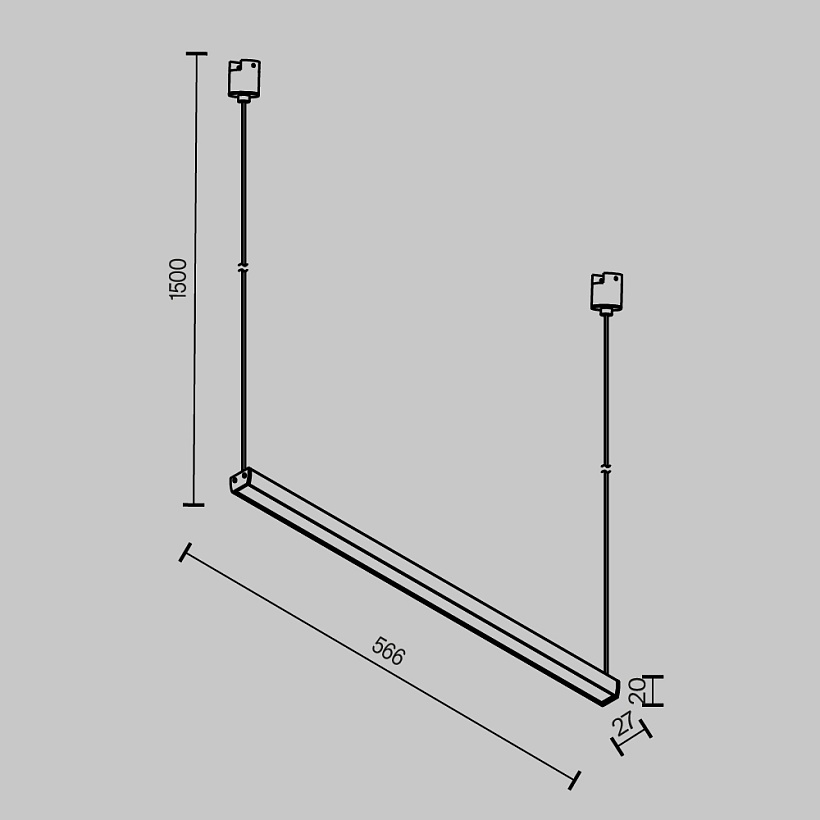 Трековый подвесной светильник Maytoni Technical TR170-1-26W3K-B