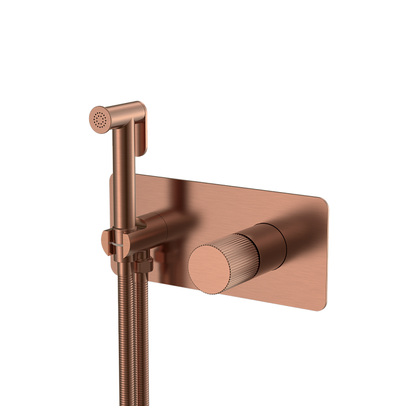 Смеситель гигиенический STICK COPPER BRUSHED ручка LINEA