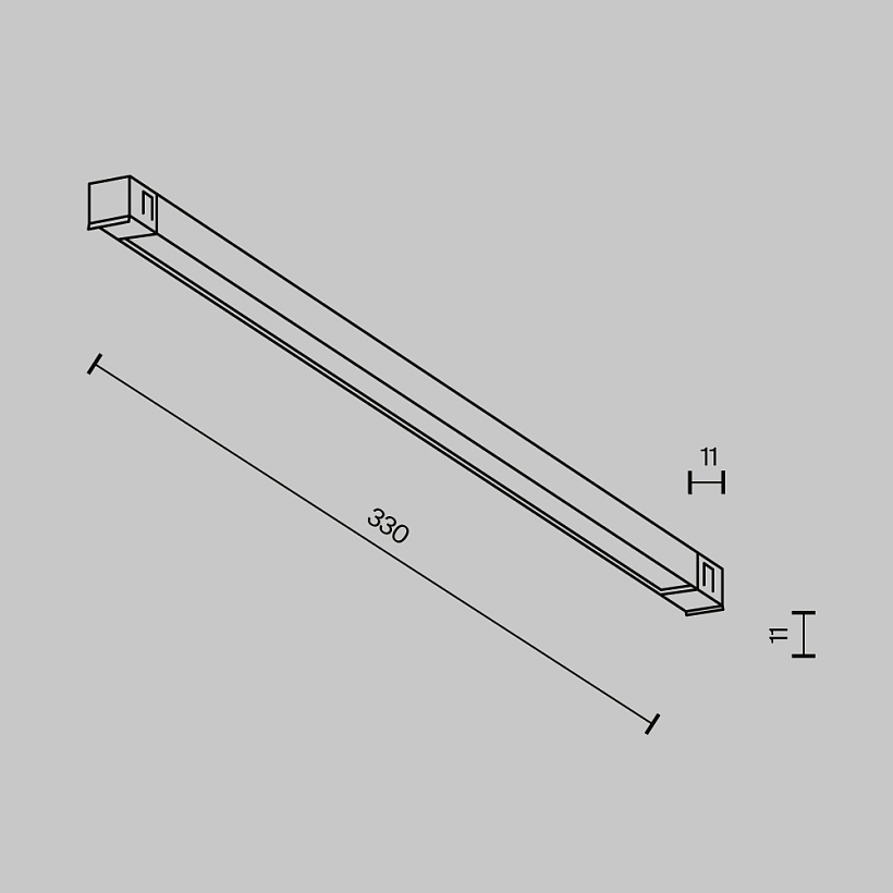 Трековый светильник Maytoni Technical TR240-2-6W3K-B
