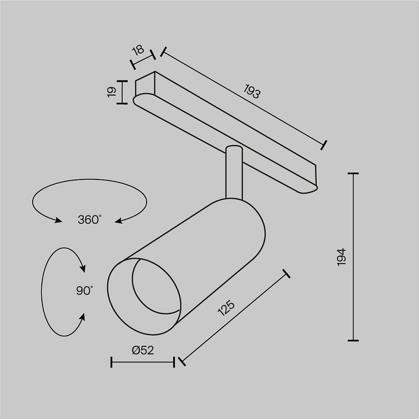 Трековый светильник Maytoni Technical TR032-2-12W2.7K-M-B