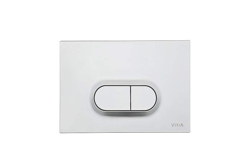 Инсталляция с унитазом VitrA Mia Round комплект 4 в 1 с сиденьем микролифт безободковый цвет клавиши матовый хром