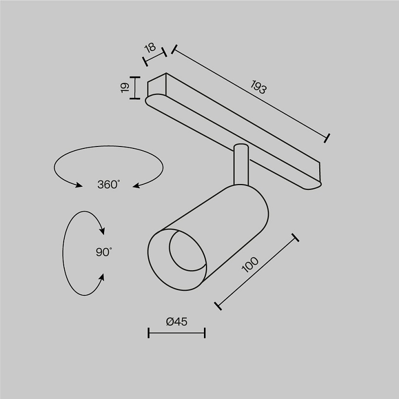 Трековый светильник Maytoni Technical TR032-2-5W2.7K-M-B