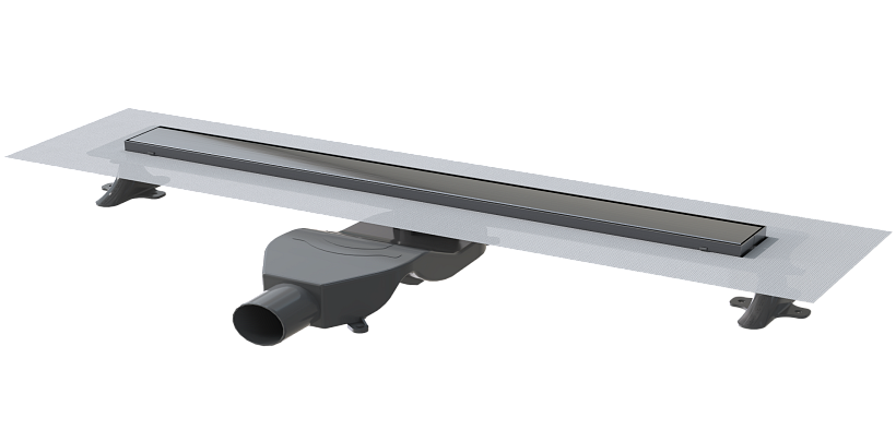 Душевой лоток Premium Linear 80см, нерж.сталь GUN METAL