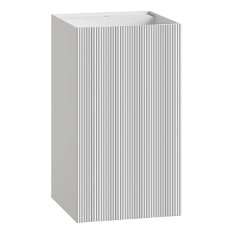 Раковина напольная рифленая Cube Corian 480*480*850 Matt White