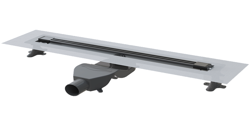 Душевой лоток B&T INFINITY 80см, нерж.сталь GUN METAL