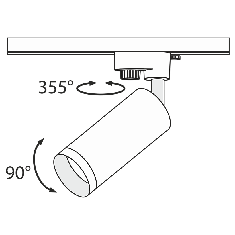 Трековый светильник Maytoni Technical TR004-1-GU10-B