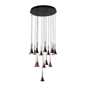 4292-16P, подвесная люстра, D600xH1500/1770, 16xLEDx4W, 6400LM, 4000K, included