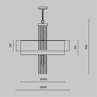 Подвесной светильник Maytoni MOD151PL-05G