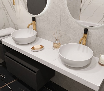 Столешница прямая FLAT CALACATTA 1610*460*70