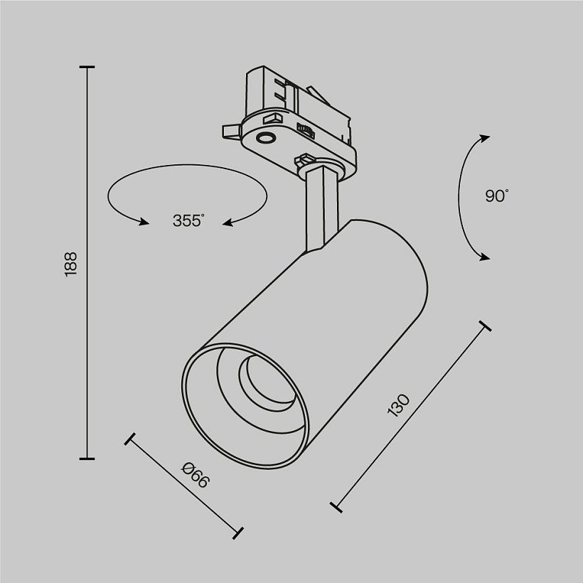 Трековый светильник Maytoni Technical TR197-3-20WCCT-M-B