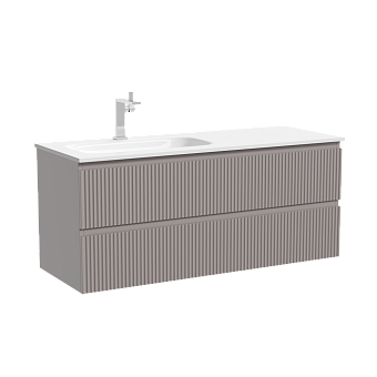 Тумба подвесная SANCOS Snob R левая 1195х445х500, c двумя ящиками оснащенными доводчиками, Doha Soft, арт.SNR120LSM