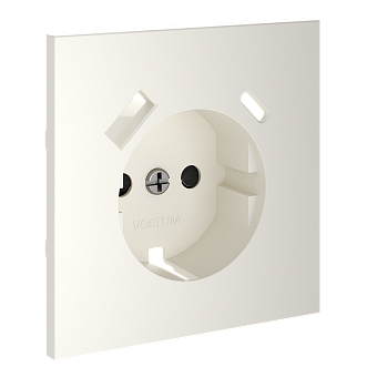 Накладка для розетки с заземлением и защитными шторками, с USB A+C, S70 (хлопок)