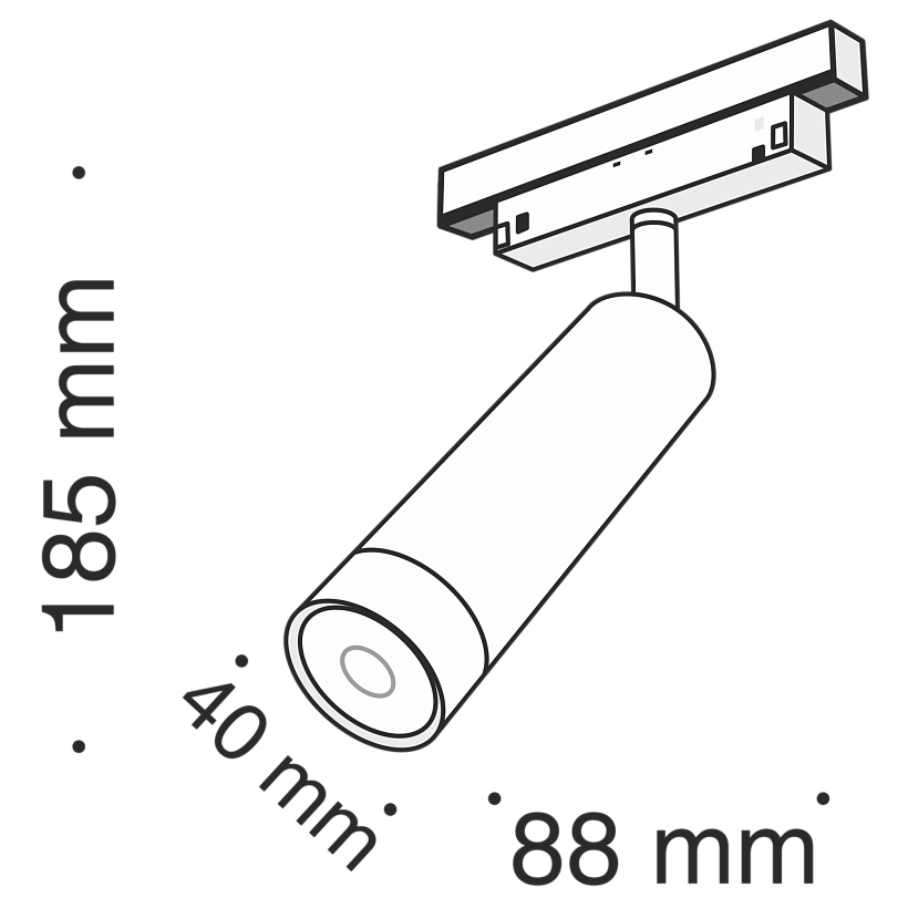 Трековый светильник Maytoni Technical TR019-2-7W4K-B