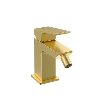 Смеситель для биде VitrA Minimax Square (Минимакс Сквуэр) A4372625EXP однорычажный брашированное золото латунь